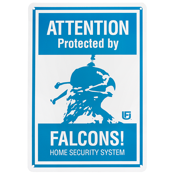 Protected by Falcons Metal Sign